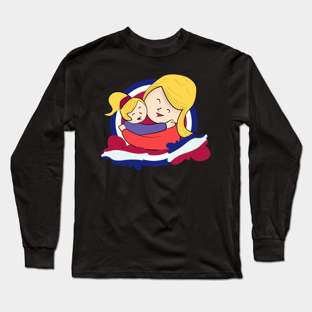 MOTHER AND DAUGHTER Long Sleeve T-Shirt by JHFANART